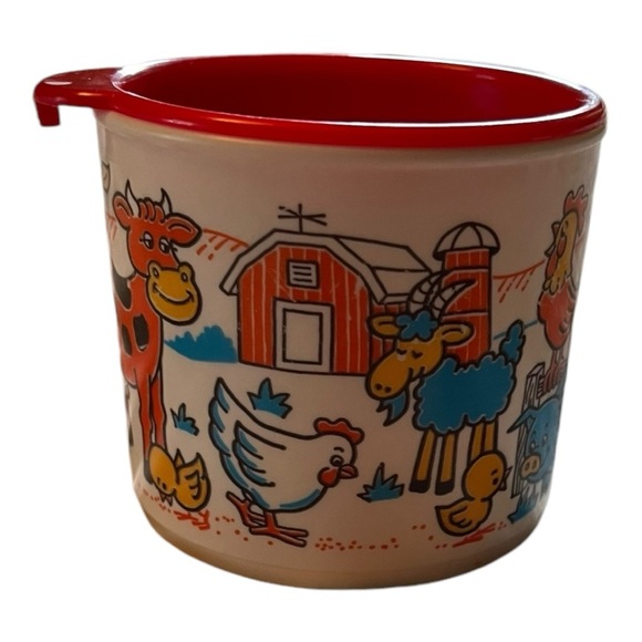 Vintage Whirley Industries Plastic Farm Animals Cup - Picture 3 of 6